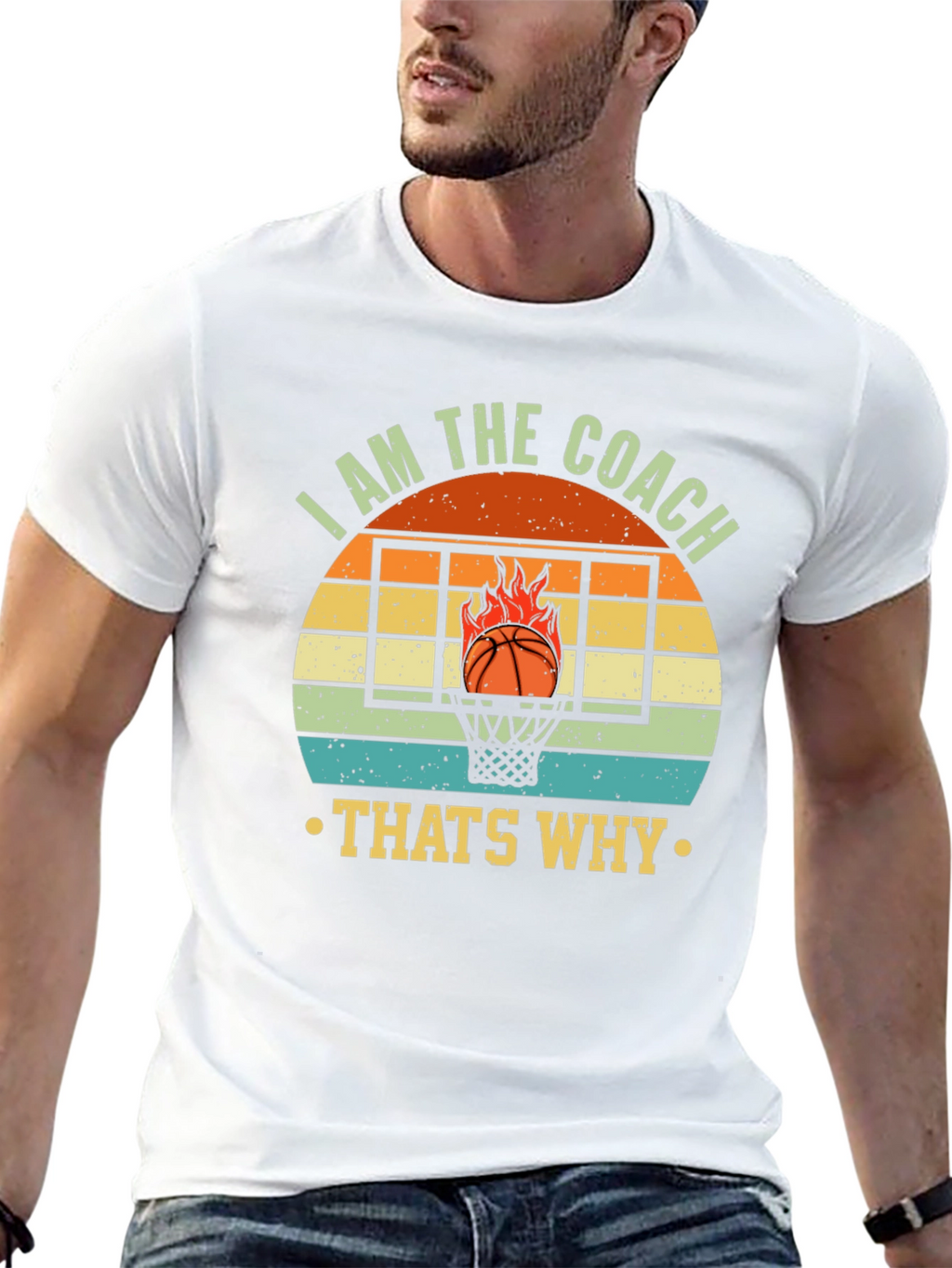 I AM THE COACH Basketball Graphic T-Shirt