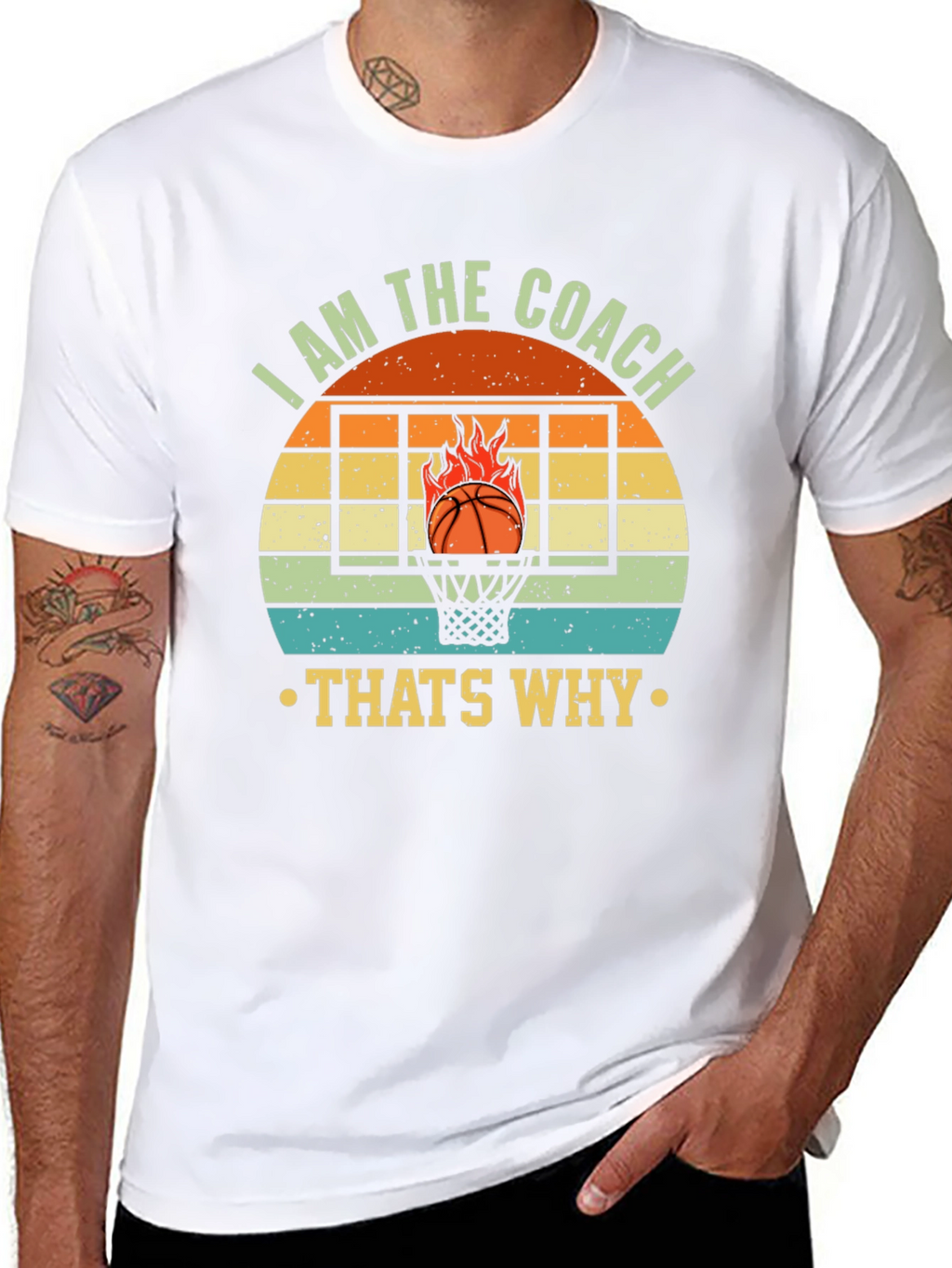 I AM THE COACH Basketball Graphic T-Shirt