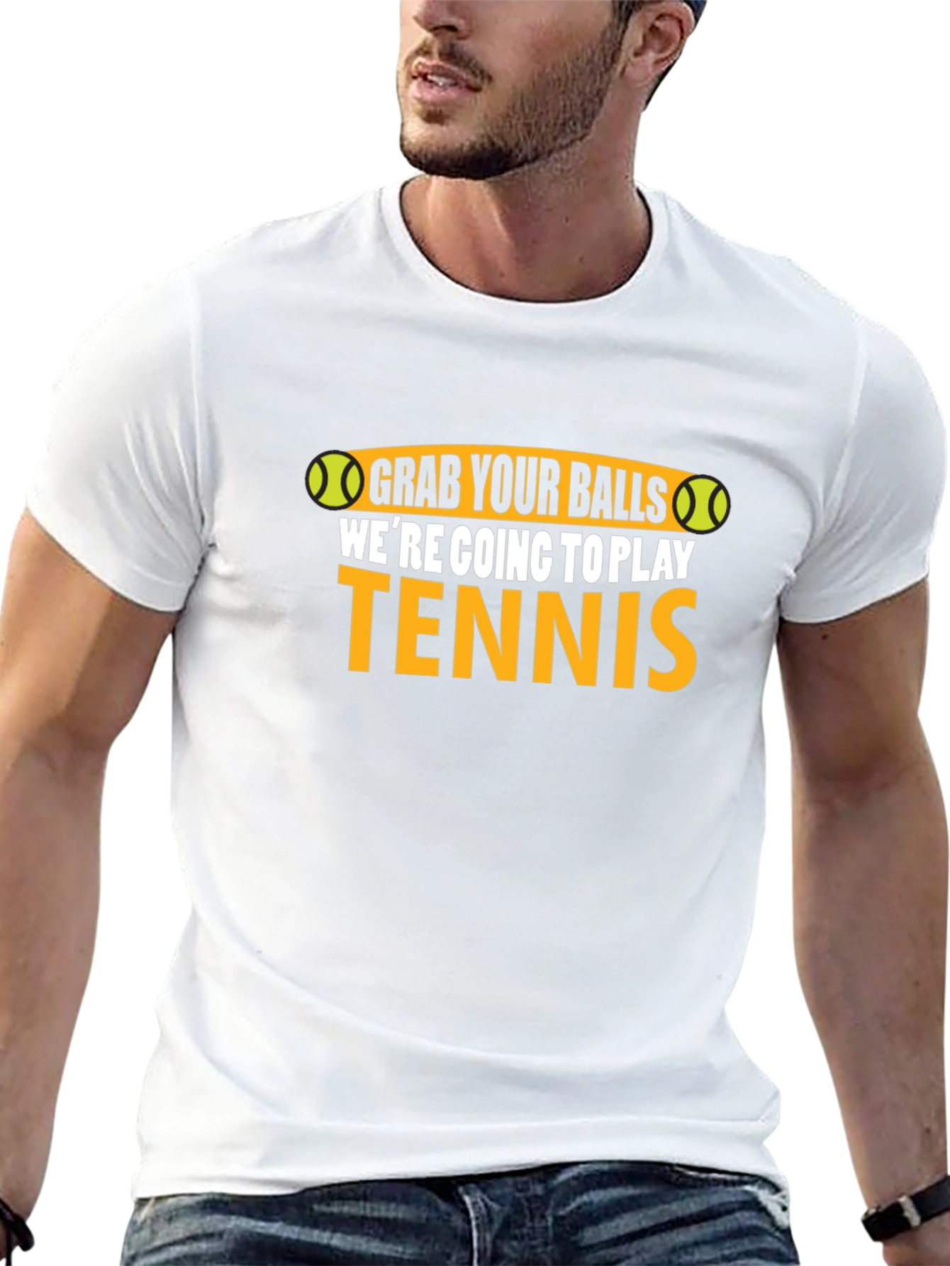 Grab Your Balls Funny Tennis T-Shirt