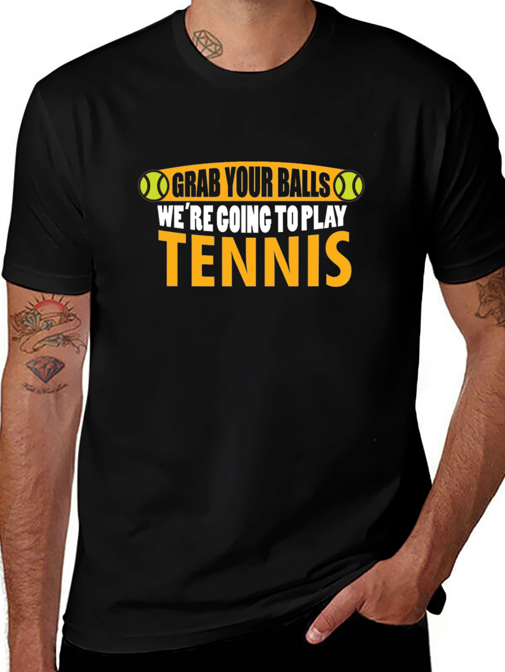 Grab Your Balls Funny Tennis T-Shirt