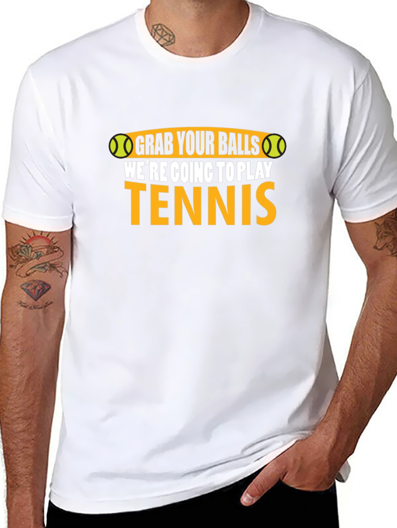 Grab Your Balls Funny Tennis T-Shirt