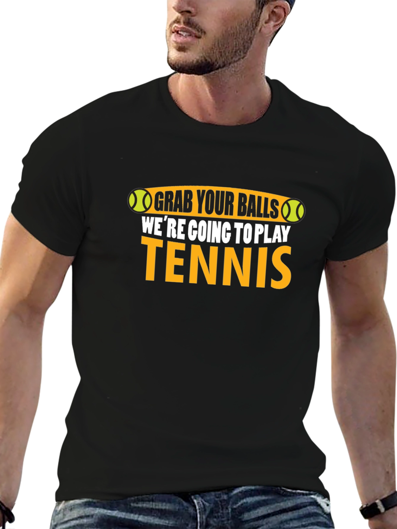 Grab Your Balls Funny Tennis T-Shirt