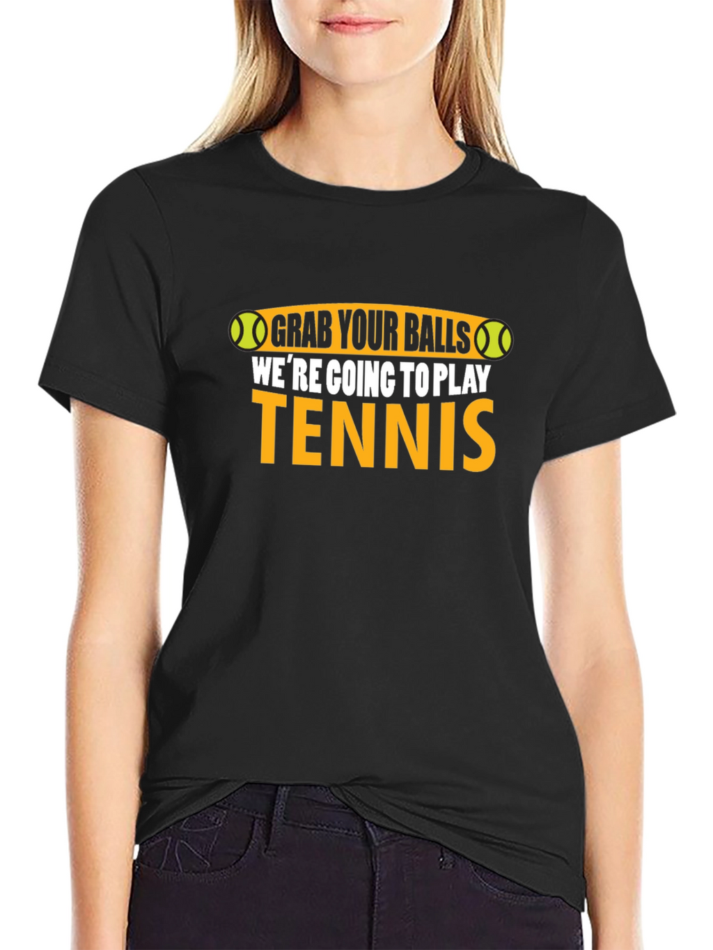 Grab Your Balls Funny Tennis T-Shirt