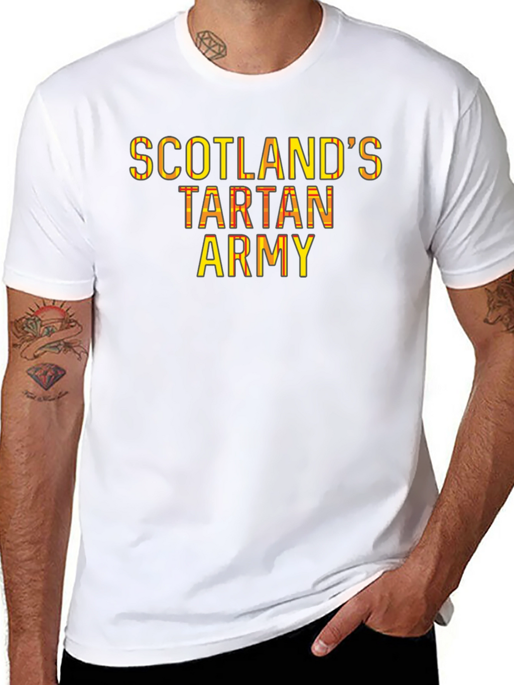Scotlands Tartan Army Black T-Shirt