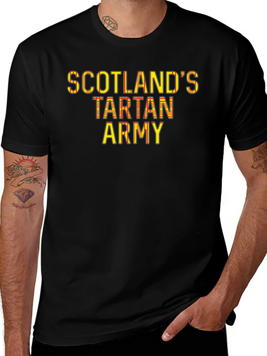 Scotlands Tartan Army Black T-Shirt