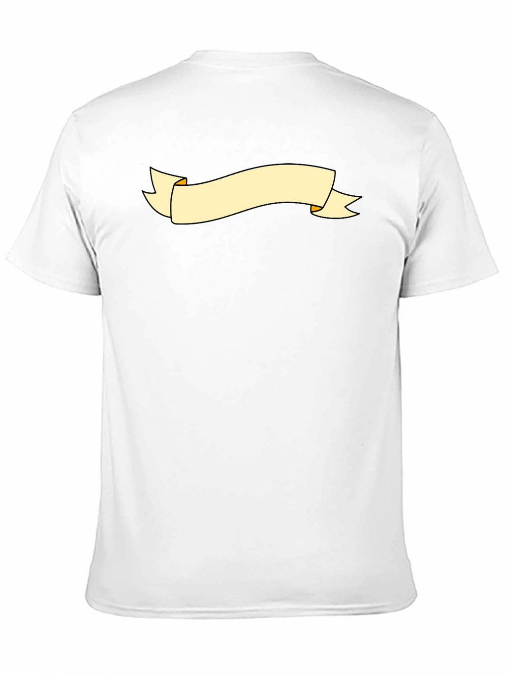 Black Graphic Tee with Banner Design