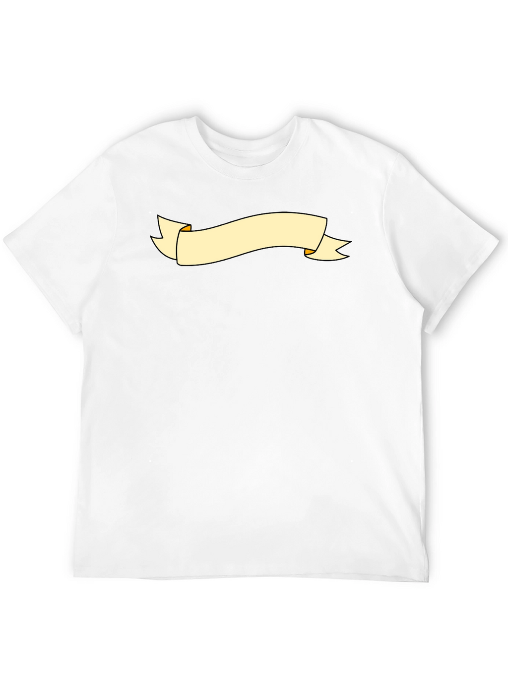 Black Graphic Tee with Banner Design