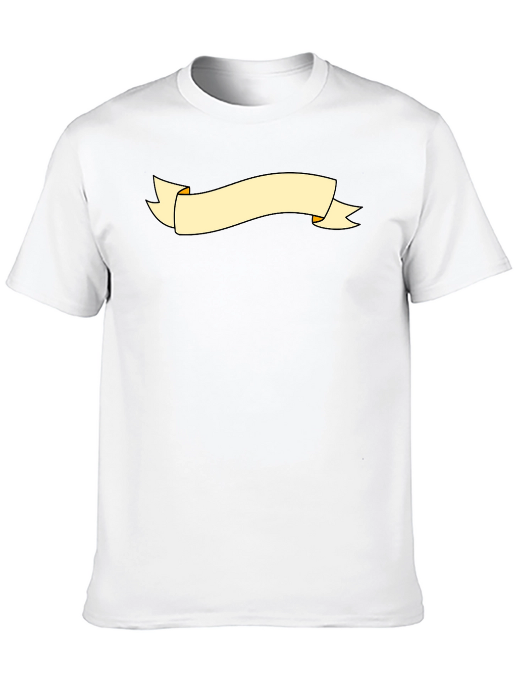 Black Graphic Tee with Banner Design