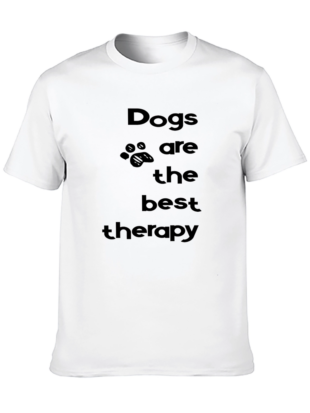 Dogs are the Best Therapy Black T-Shirt