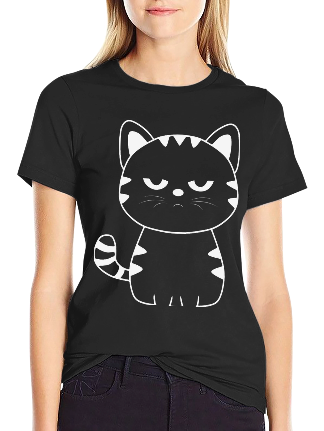 Grumpy Cat Graphic Tee - Mens Black T-Shirt