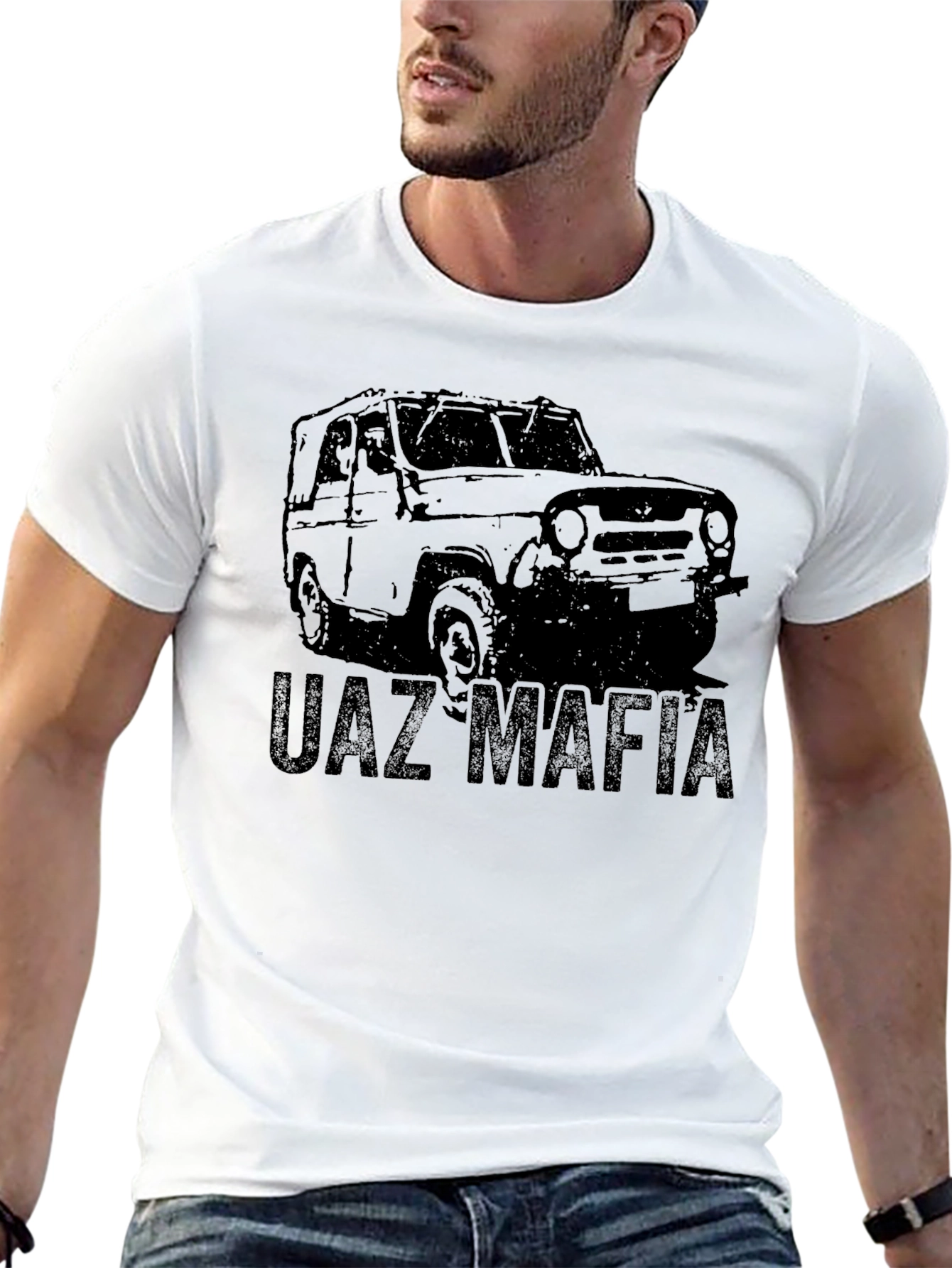 UAZ Mafia Black Graphic Tee