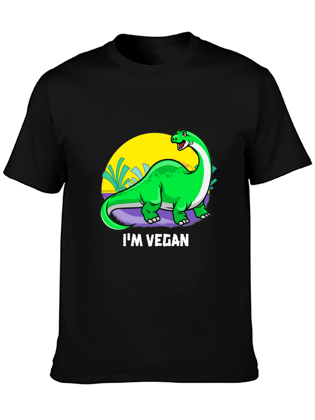 Vegan Dinosaur Graphic T-Shirt - Unisex Crew Neck