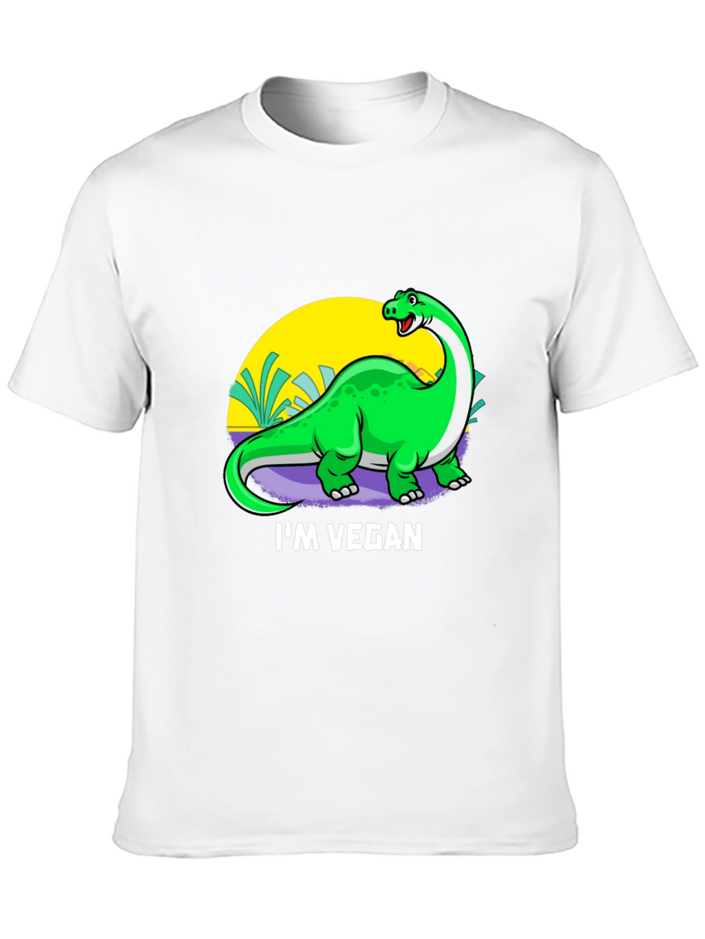 Vegan Dinosaur Graphic T-Shirt - Unisex Crew Neck