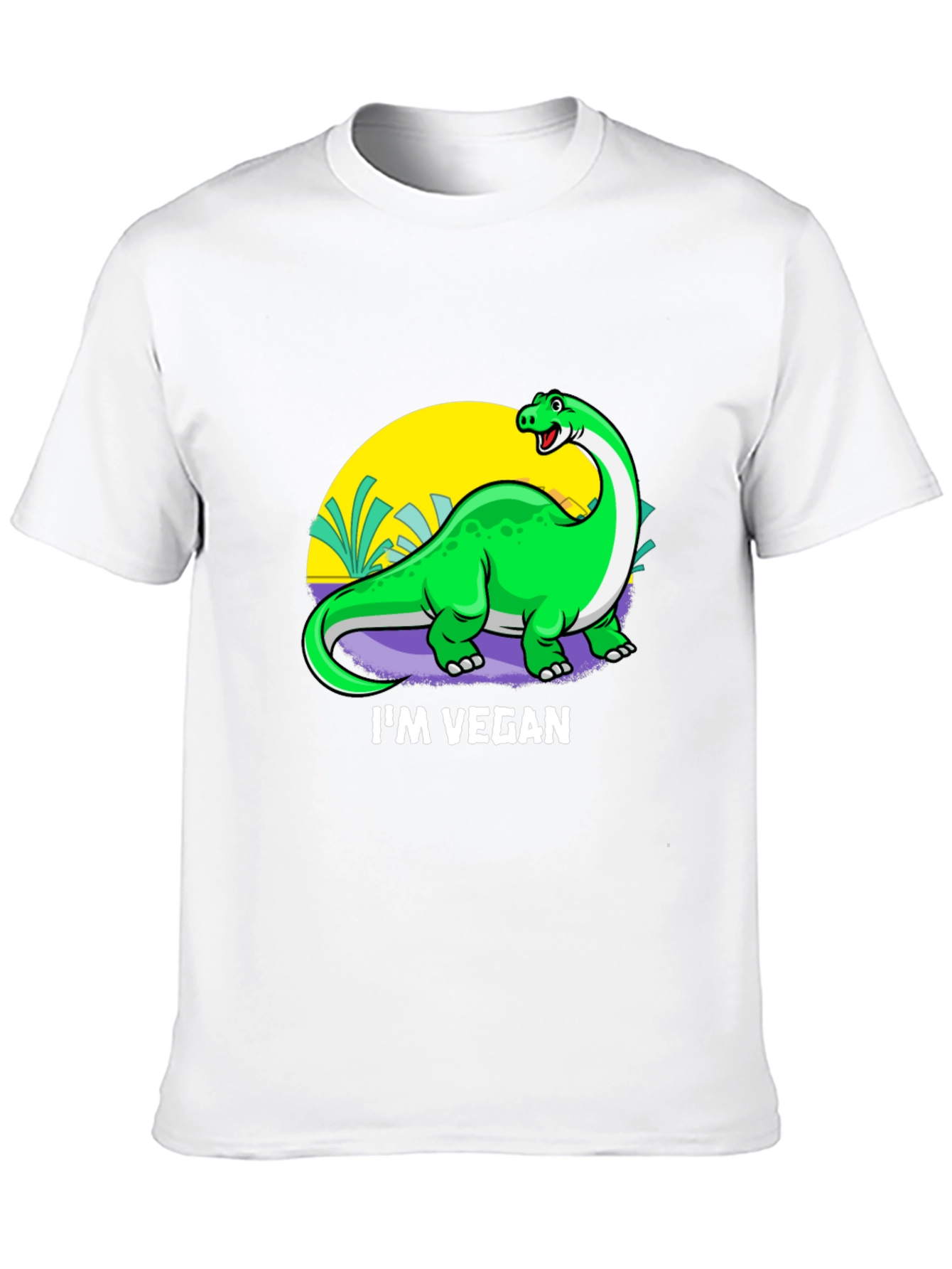 Vegan Dinosaur Graphic T-Shirt - Unisex Crew Neck