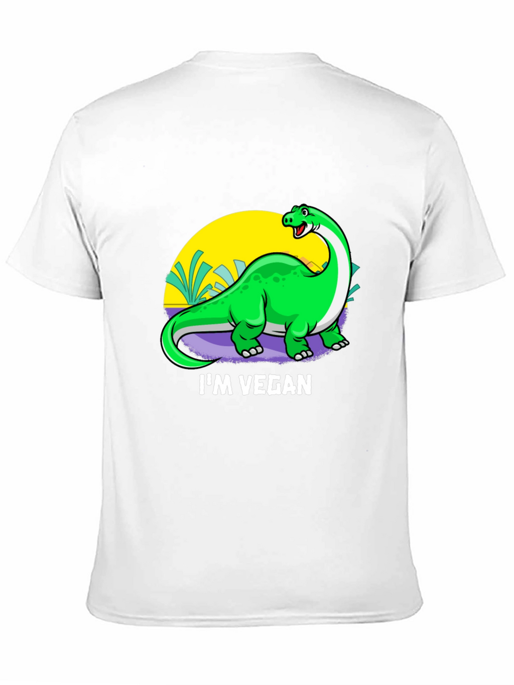 Vegan Dinosaur Graphic T-Shirt - Unisex Crew Neck