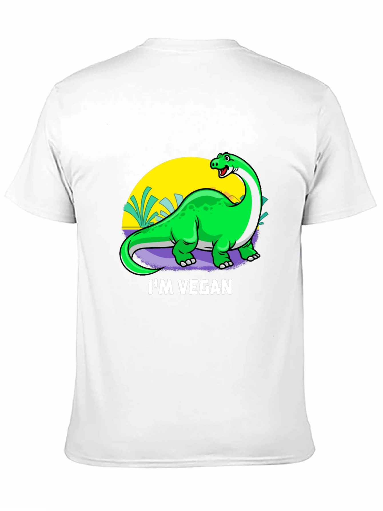 Vegan Dinosaur Graphic T-Shirt - Unisex Crew Neck