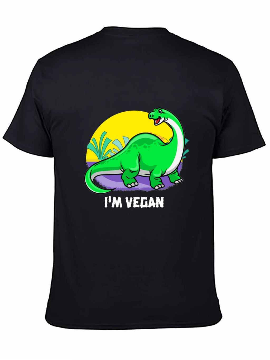 Vegan Dinosaur Graphic T-Shirt - Unisex Crew Neck