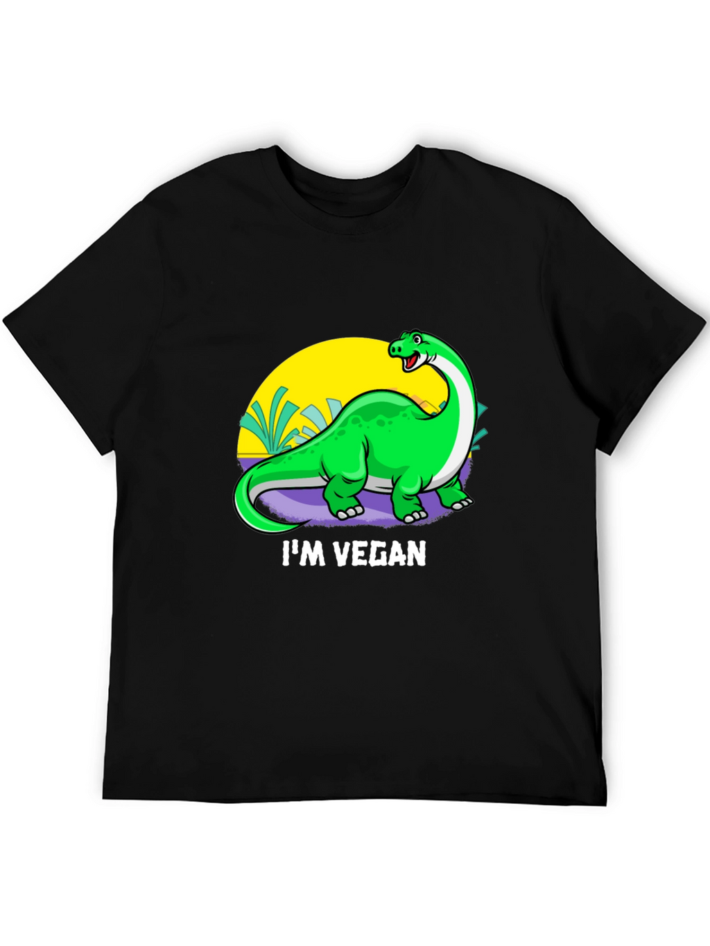 Vegan Dinosaur Graphic T-Shirt - Unisex Crew Neck