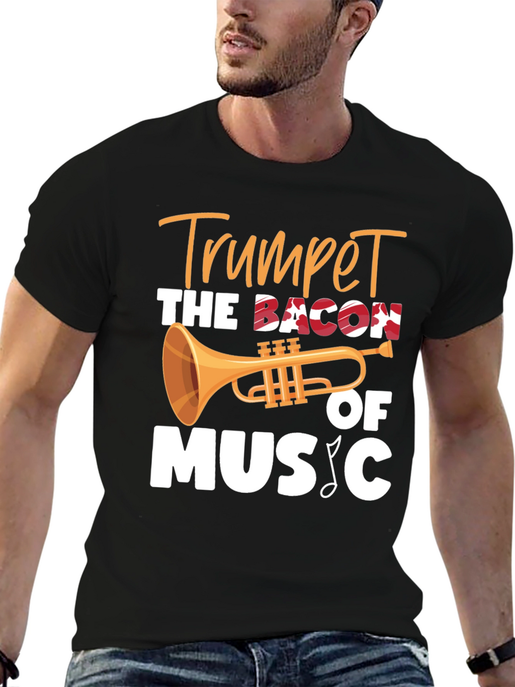 Trumpet Bacon of Music T-Shirt