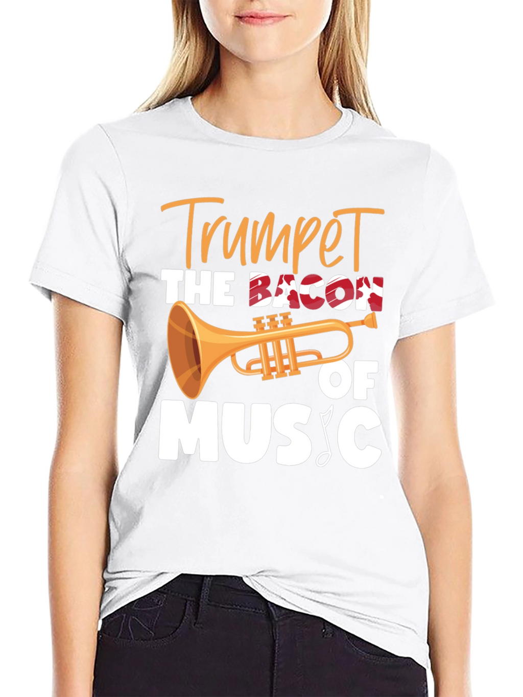 Trumpet Bacon of Music T-Shirt