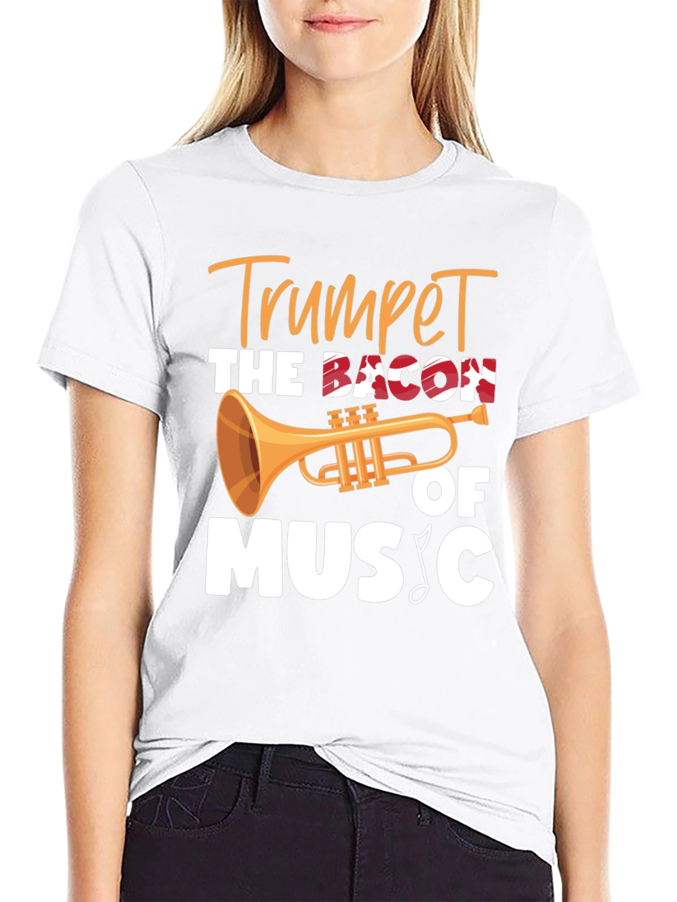 Trumpet Bacon of Music T-Shirt