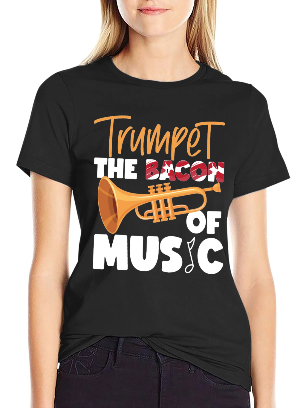 Trumpet Bacon of Music T-Shirt