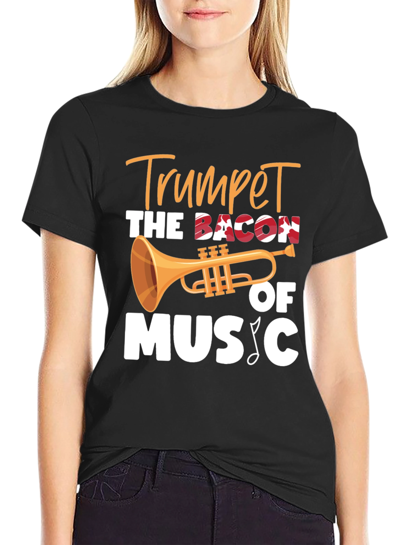 Trumpet Bacon of Music T-Shirt