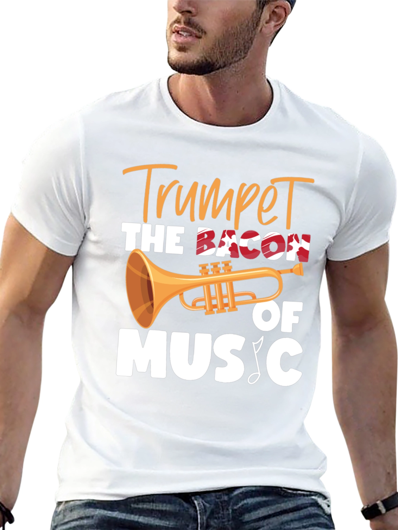 Trumpet Bacon of Music T-Shirt