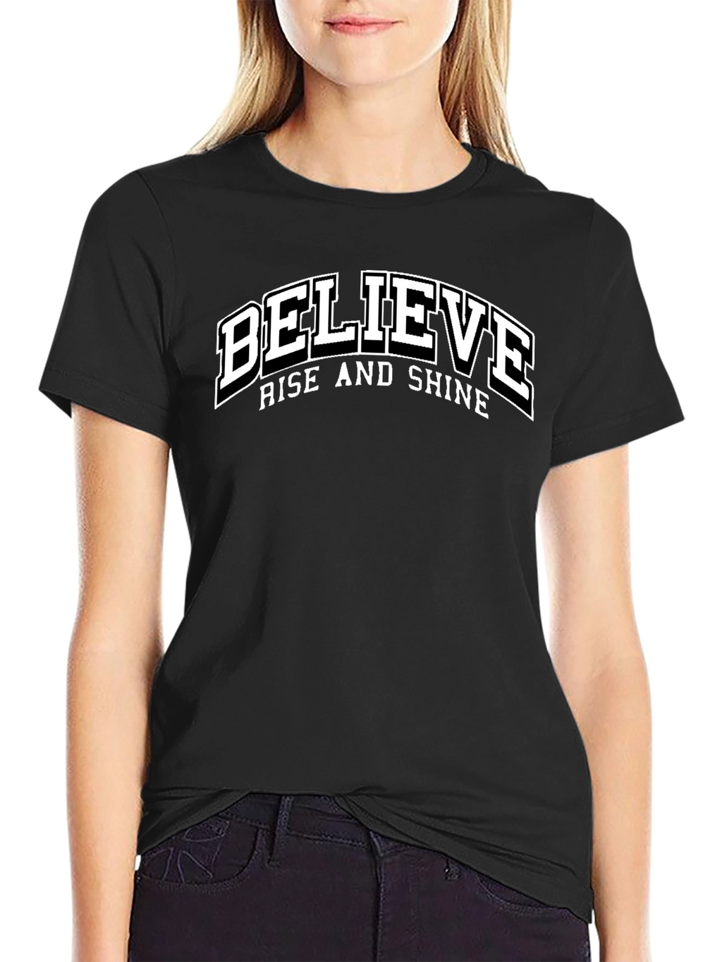 Believe Rise and Shine Graphic Tee - Black