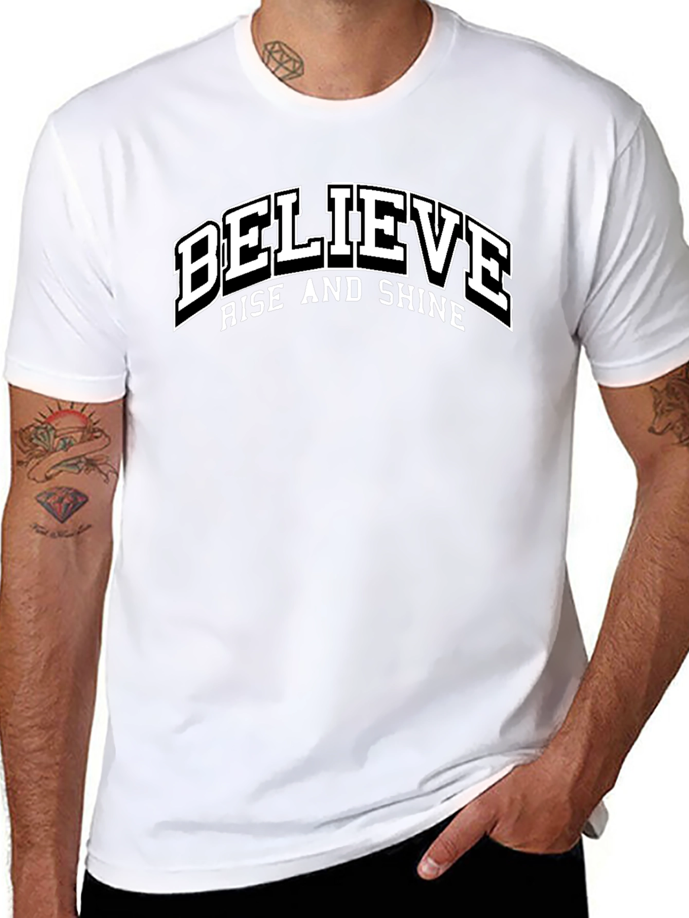 Believe Rise and Shine Graphic Tee - Black