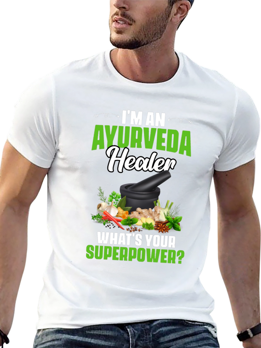 Ayurveda Healer T-Shirt: Herbal Remedy Superpower