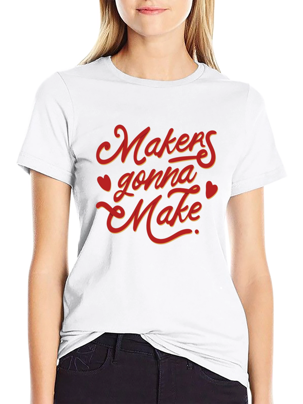 Makers Gonna Make Graphic Tee - Black Cotton T-Shirt