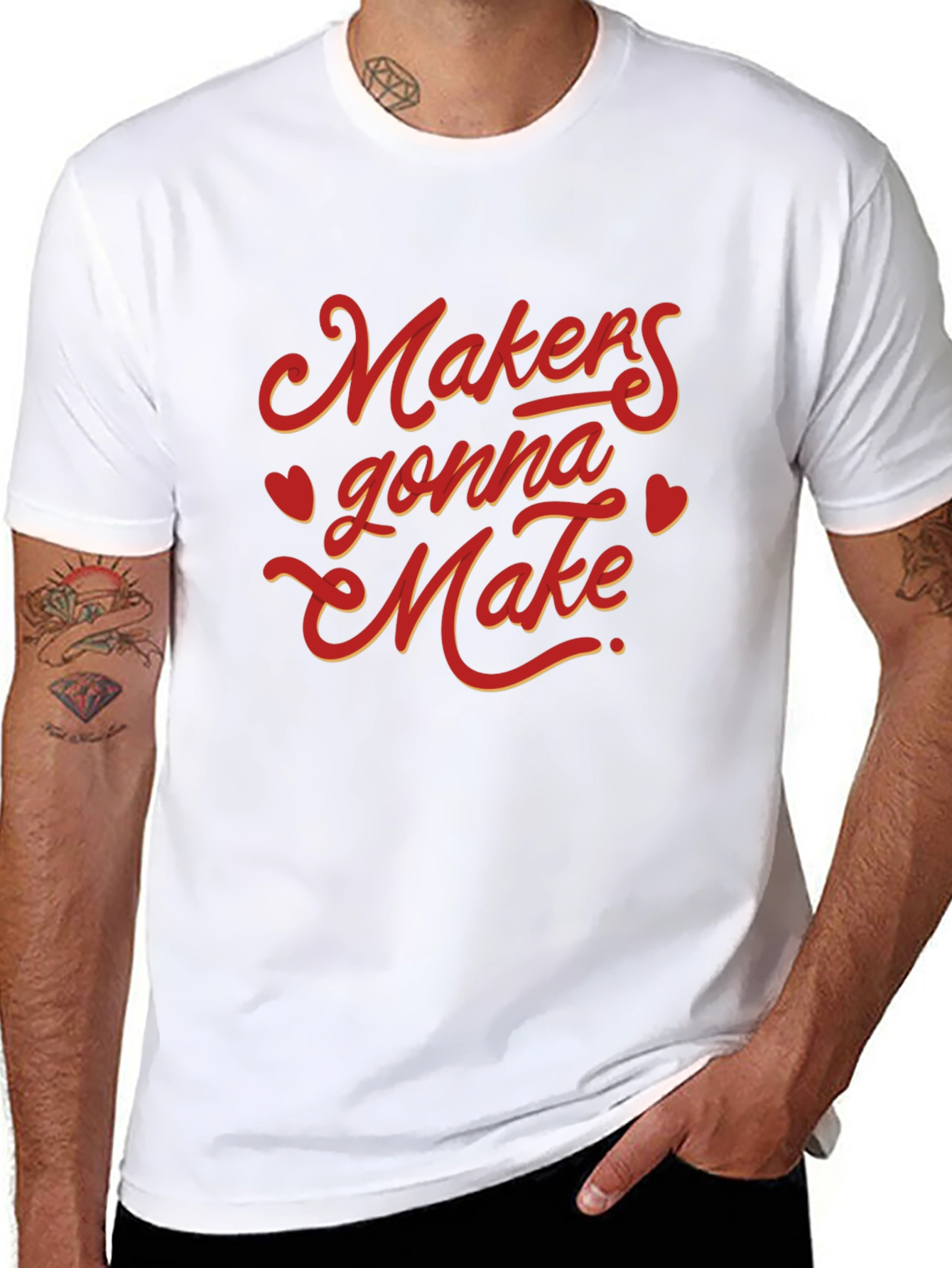 Makers Gonna Make Graphic Tee - Black Cotton T-Shirt