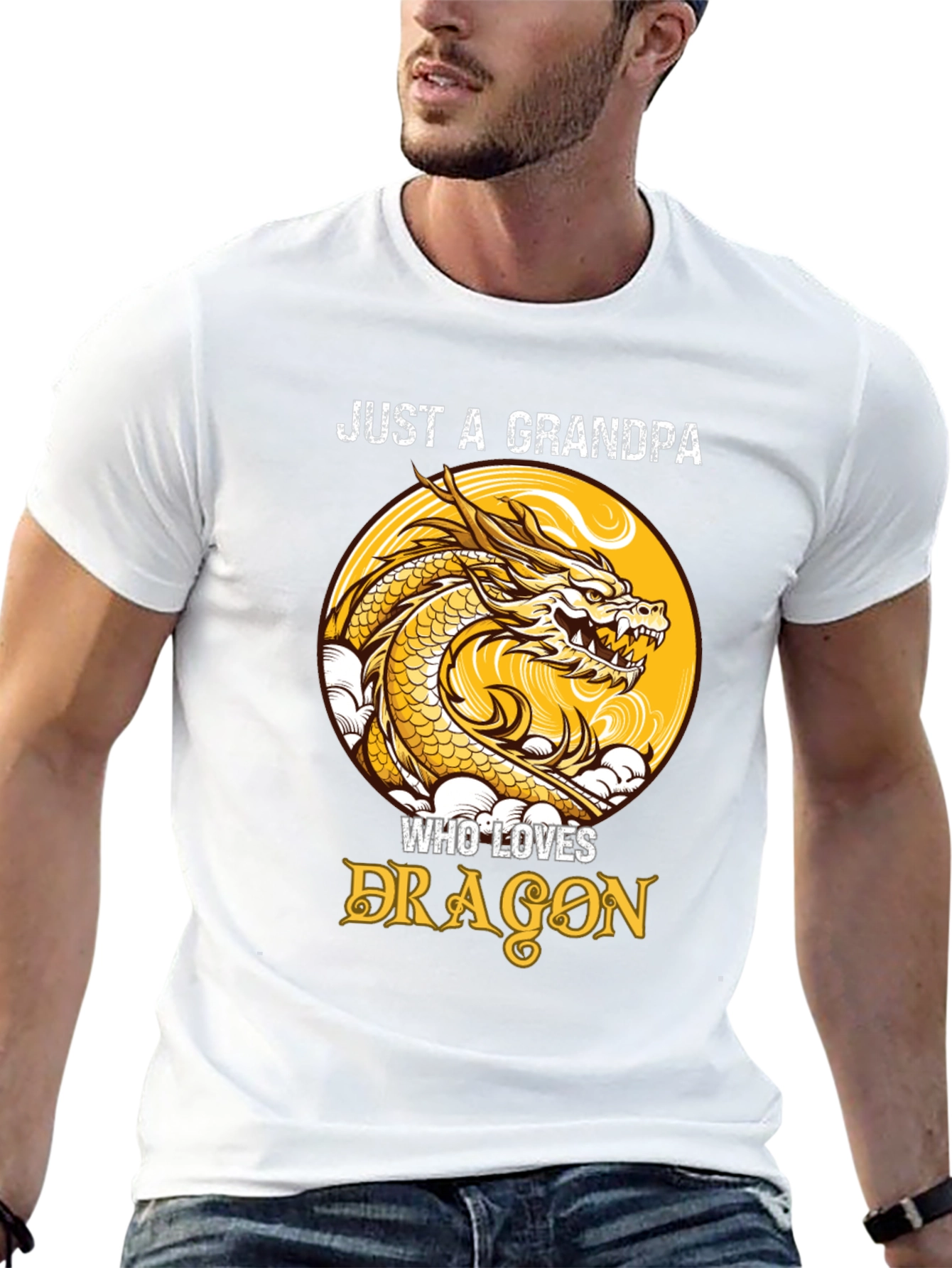 Just a Grandpa Who Loves Dragons T-Shirt