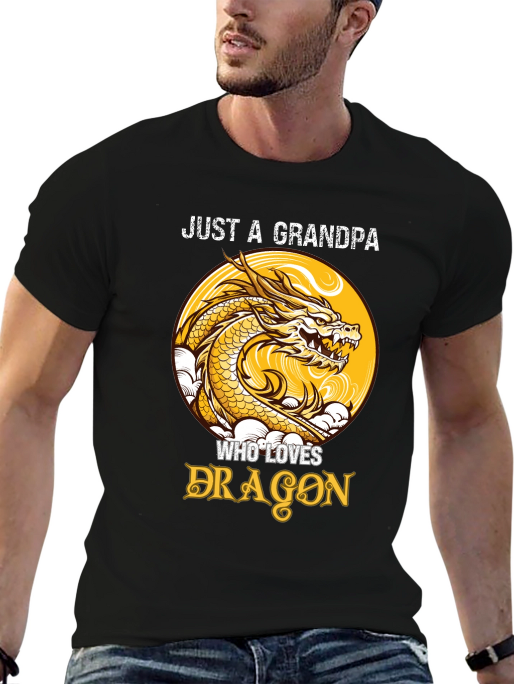 Just a Grandpa Who Loves Dragons T-Shirt