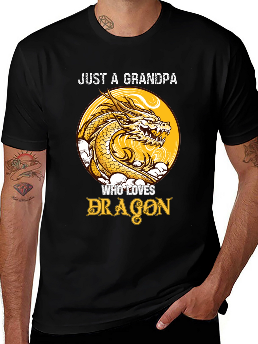 Just a Grandpa Who Loves Dragons T-Shirt