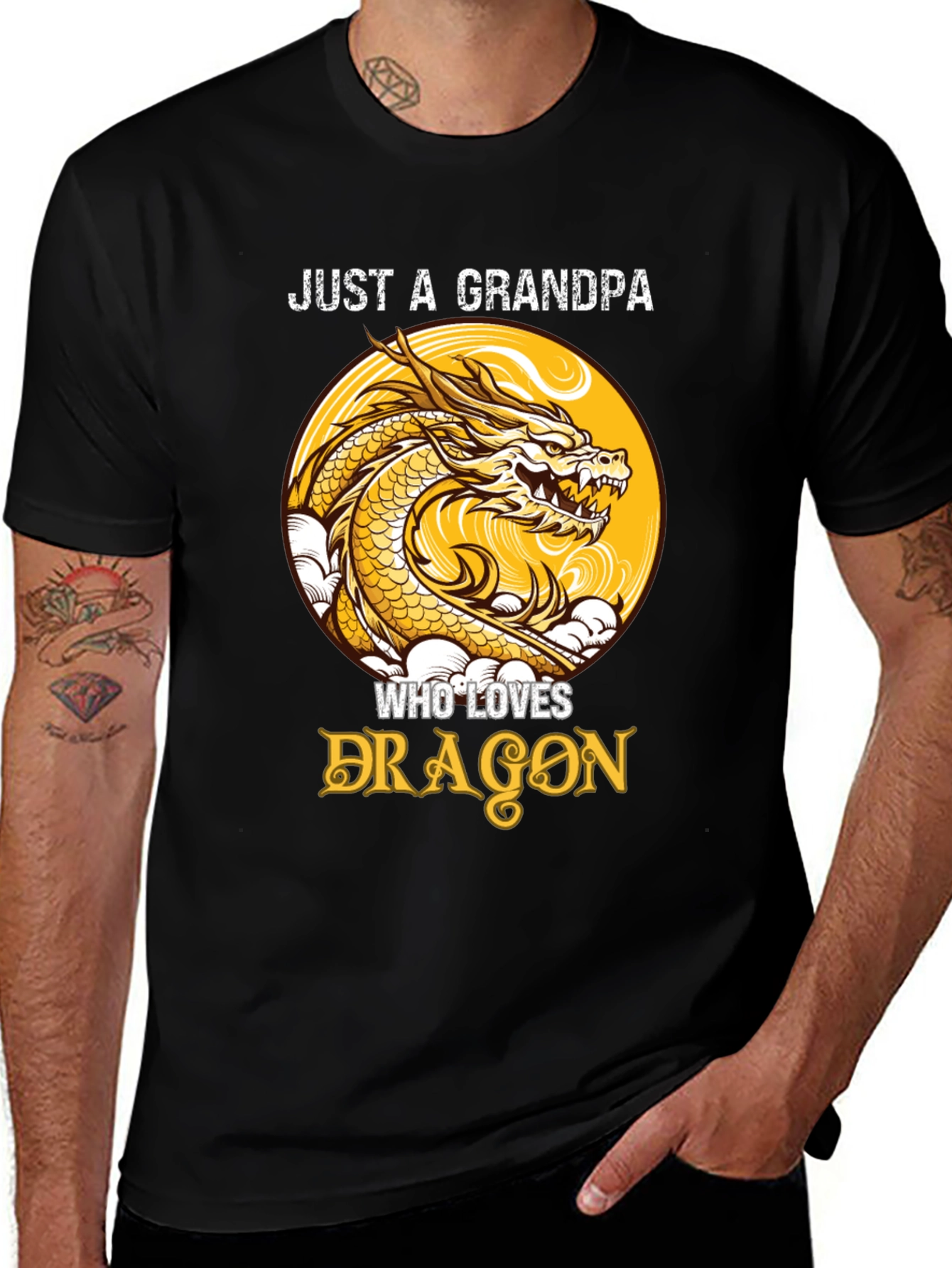 Just a Grandpa Who Loves Dragons T-Shirt