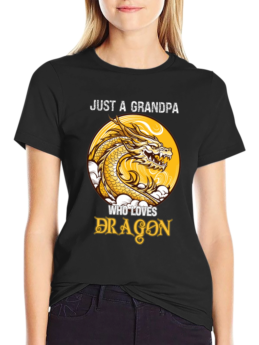 Just a Grandpa Who Loves Dragons T-Shirt