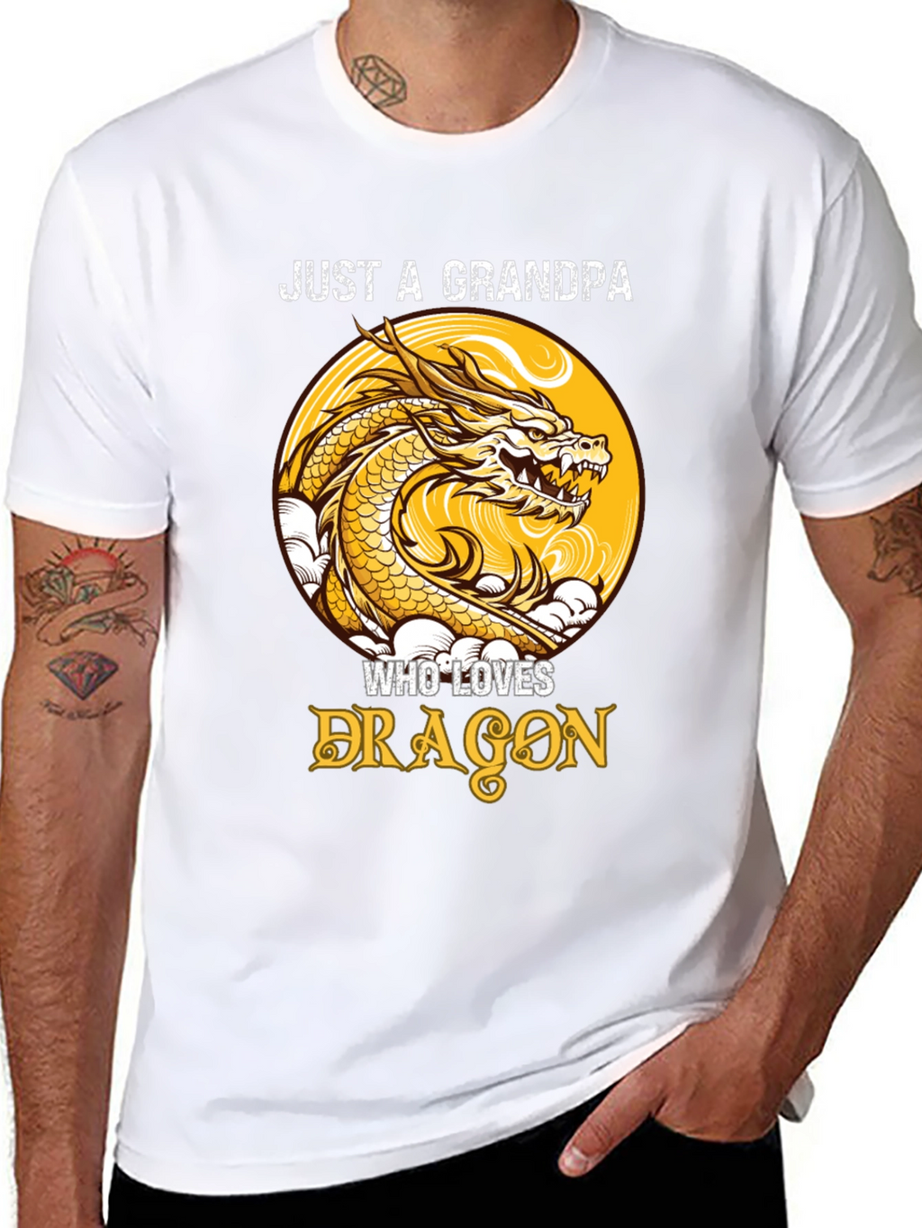 Just a Grandpa Who Loves Dragons T-Shirt