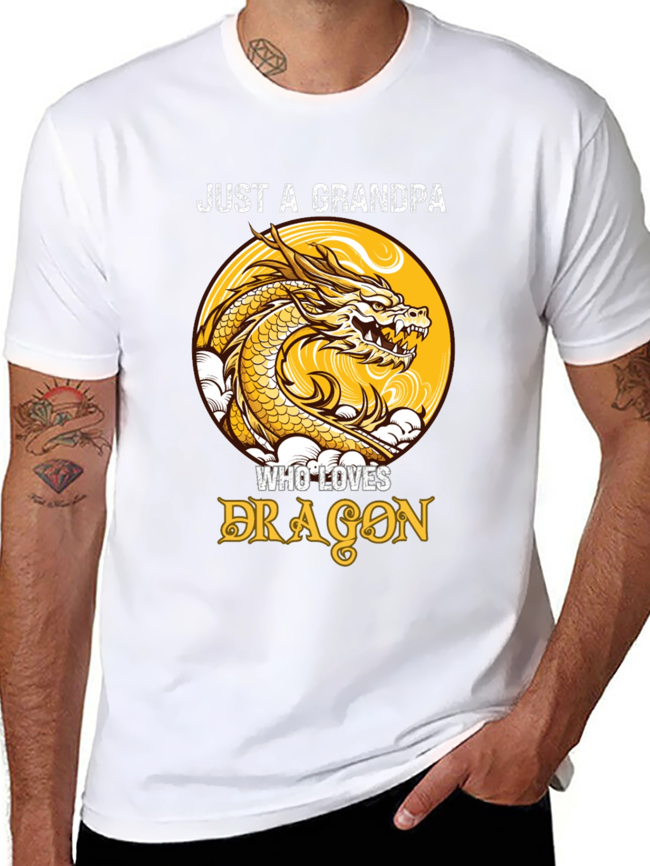 Just a Grandpa Who Loves Dragons T-Shirt