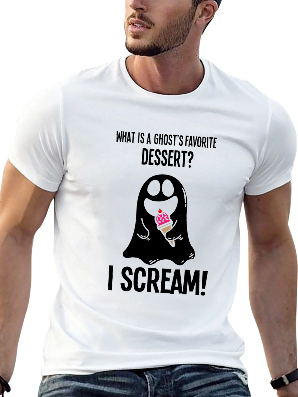 Ghost I Scream Halloween T-Shirt