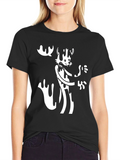Cartoon Character Black Graphic Tee