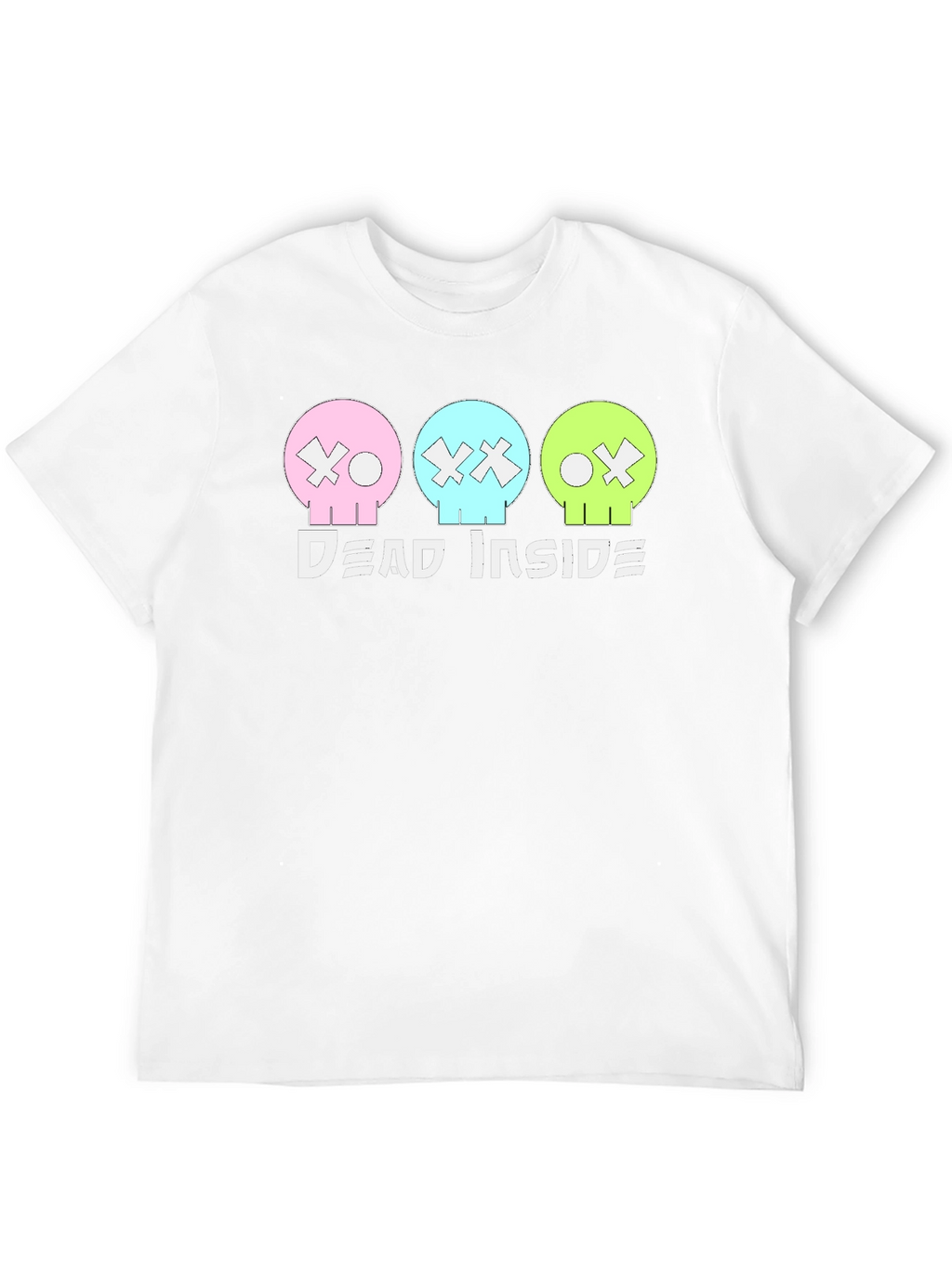 Dead Inside T-Shirt: Pastel Skulls Trendy Graphic Tee