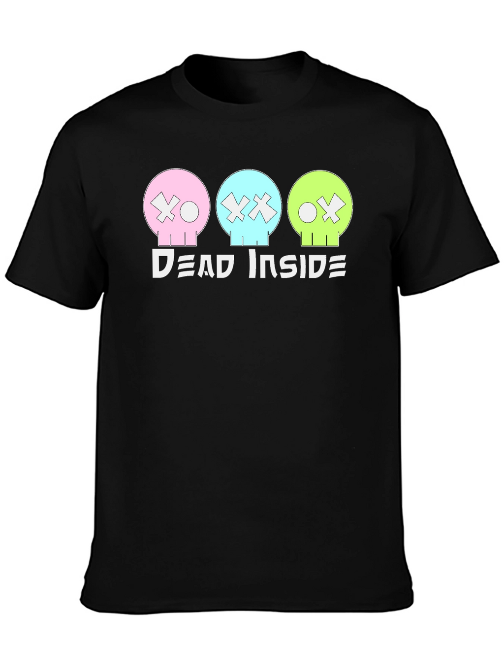 Dead Inside T-Shirt: Pastel Skulls Trendy Graphic Tee