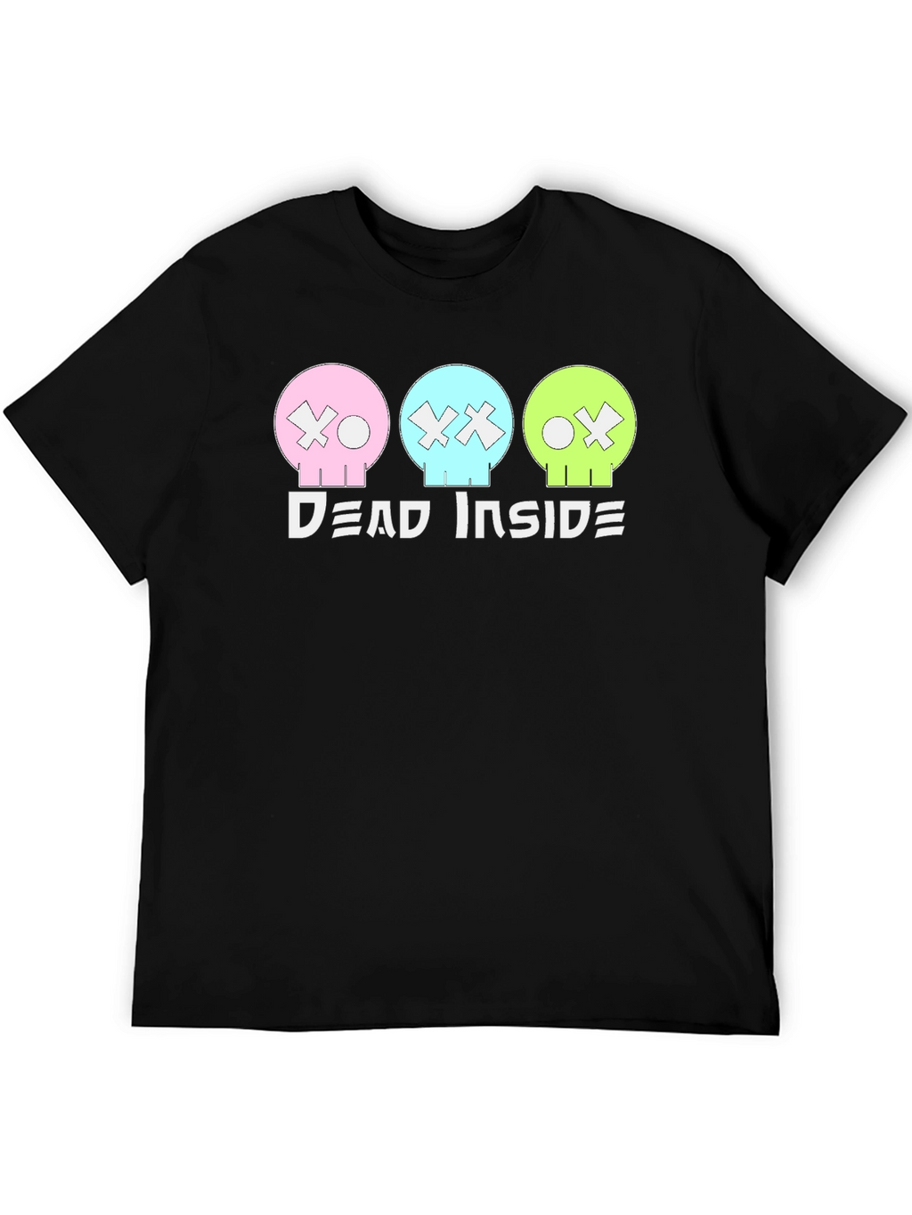Dead Inside T-Shirt: Pastel Skulls Trendy Graphic Tee