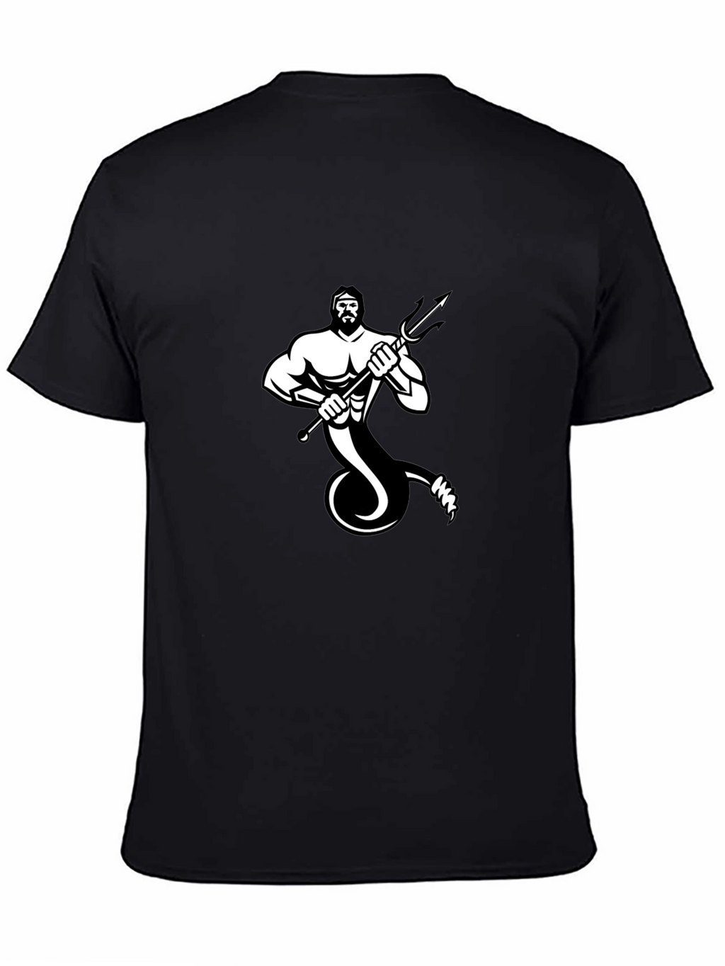 Neptune Graphic Tee - Black Cotton Blend