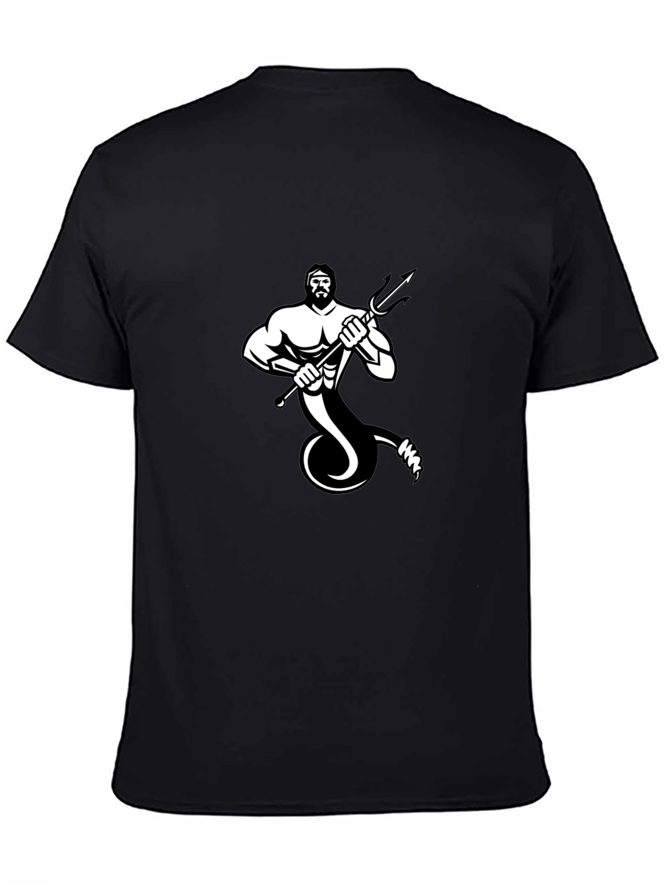 Neptune Graphic Tee - Black Cotton Blend