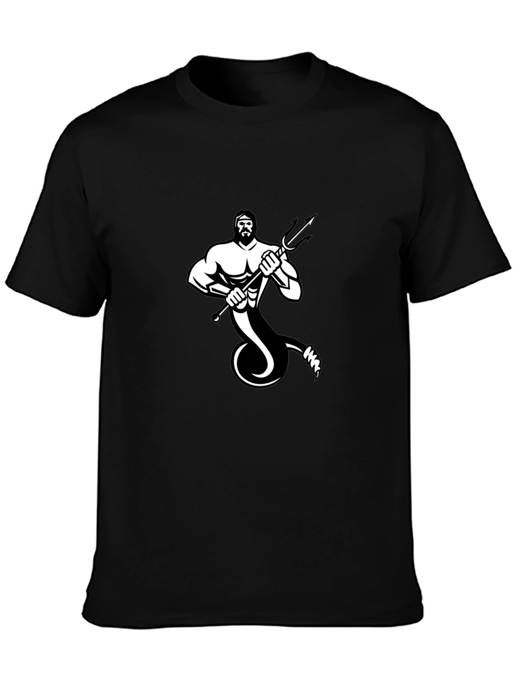 Neptune Graphic Tee - Black Cotton Blend