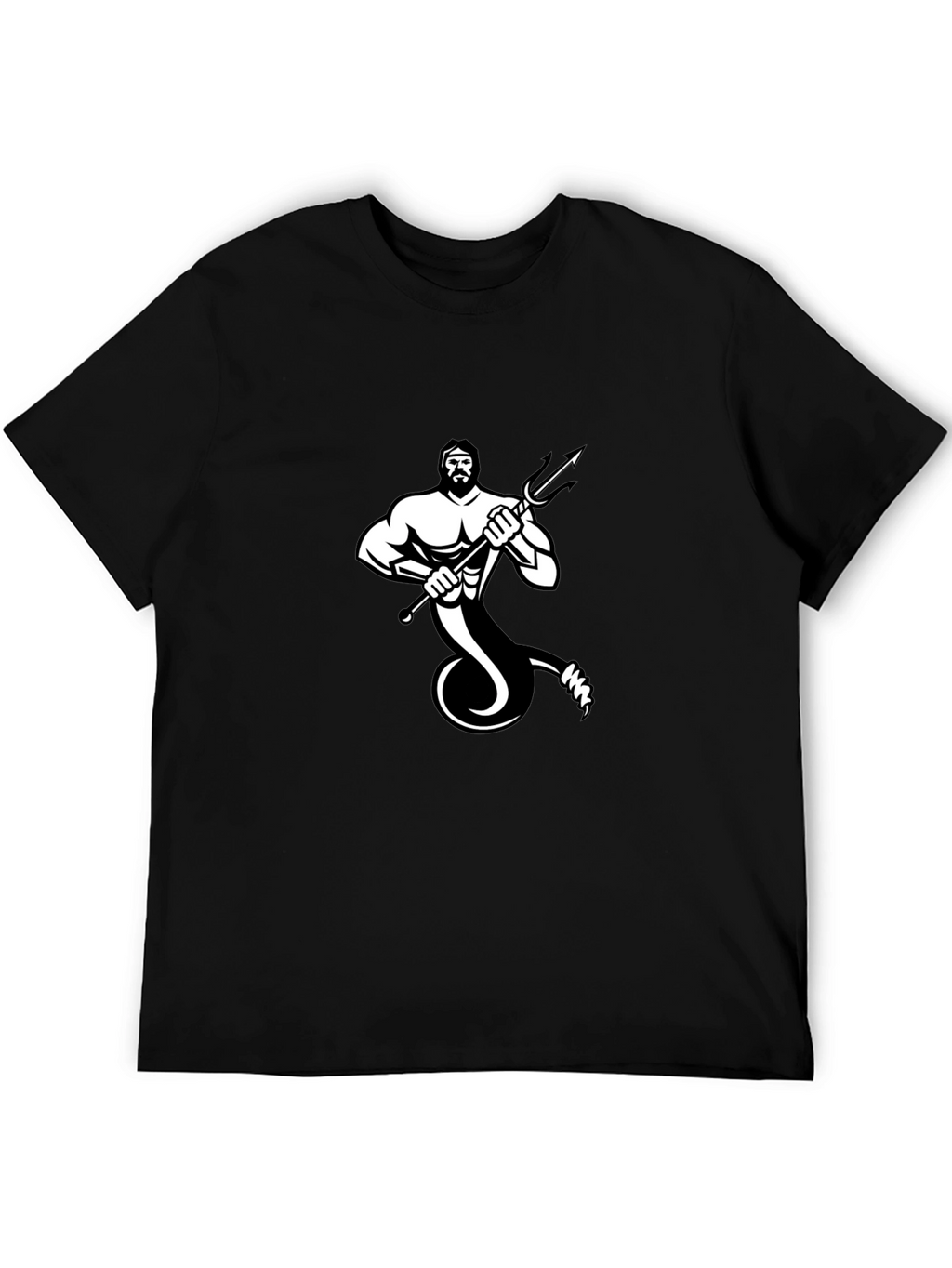 Neptune Graphic Tee - Black Cotton Blend