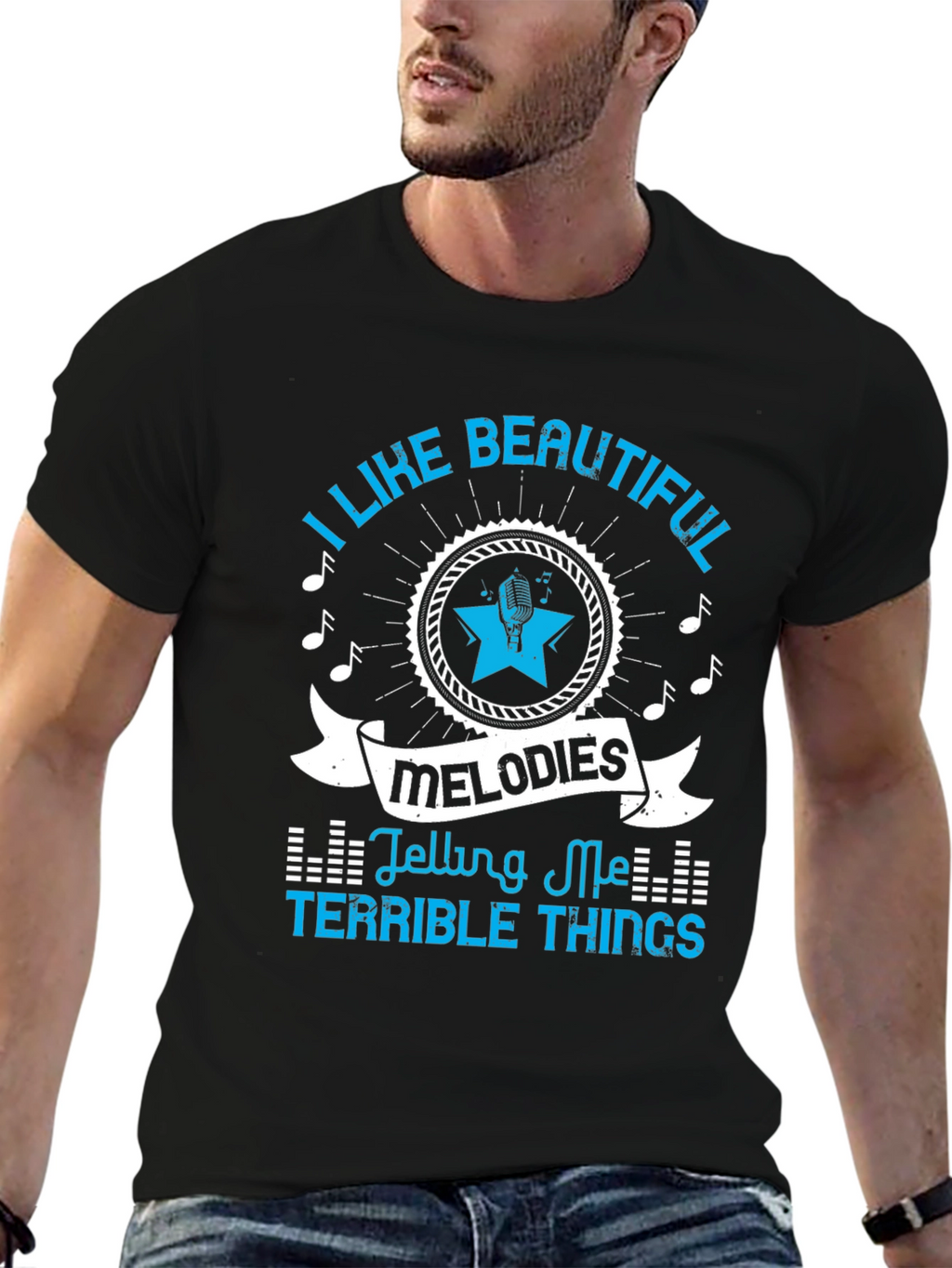 Beautiful Melodies Graphic T-Shirt - Black